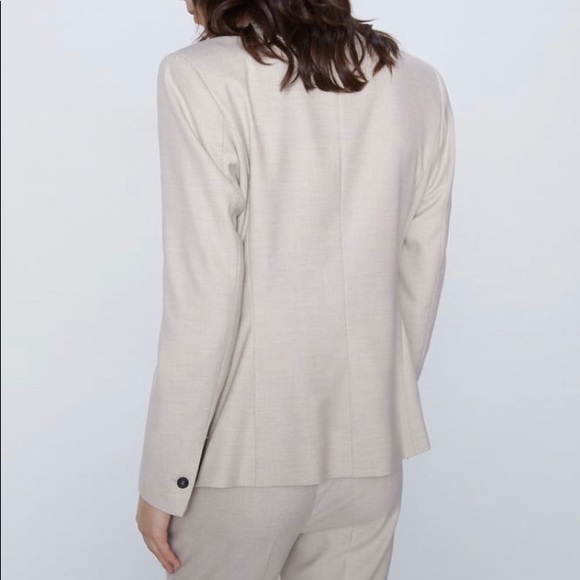 Zara Tailored Linen Blazer - Picture 4 of 8